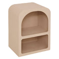 Moderner, minimalistischer Regal mit zwei Fächern in Beige